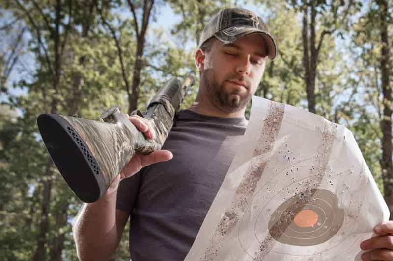 Man Practicing Firing his Shotgun 