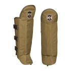One pair of OD Green Knight & Hale Snake Gaiters with adjustable straps and the Knight & Hale logo embroidered at the top